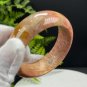 Orange Pink Fossilized Coral Bangle 50MM Porcelain Luster Jadeification Lemon Blossom Phoenix Tail