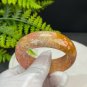 Orange Pink Fossilized Coral Bangle 50MM Porcelain Luster Jadeification Lemon Blossom Phoenix Tail