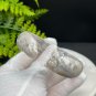 Fossilized Coral Open Bangle 61MM Porcelain Luster Geode Glass Flowers Phoenix Tail Carved Squirrel