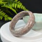 Feldspar Bangle 57MM Porcelain Luster Crystallization Flesh Pink Green