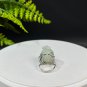 Raw Green Crystal Ring Adjustable Freeform Flake Ice Silver S925 Handmade