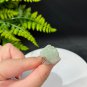 Raw Green Crystal Ring Adjustable Freeform Flake Ice Silver S925 Handmade