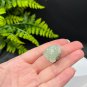 Raw Green Crystal Ring Adjustable Freeform Flake Ice Silver S925 Handmade
