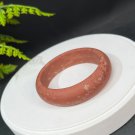 South Red Agate Associated Minerals Bangle 54MM Orange Matte Floating Cinnabar Dotted