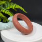 South Red Agate Associated Minerals Bangle 54MM Orange Matte Floating Cinnabar Dotted