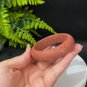 South Red Agate Associated Minerals Bangle 54MM Orange Matte Floating Cinnabar Dotted