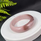 Alxa Agate Bangle 57MM Porcelain Luster Crystallization Gradient Medium Pink Floating Celestial Eye