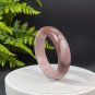 Alxa Agate Bangle 57MM Porcelain Luster Crystallization Gradient Medium Pink Floating Celestial Eye