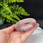 Alxa Agate Bangle 57MM Porcelain Luster Crystallization Gradient Medium Pink Floating Celestial Eye