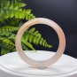 Madagascar Agate Bangle 54MM Icy Pink White Floating Honey Sugar Celestial Eye