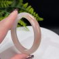 Madagascar Agate Bangle 54MM Icy Pink White Floating Honey Sugar Celestial Eye