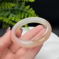 Madagascar Agate Bangle 54MM Icy Pink White Floating Honey Sugar Celestial Eye