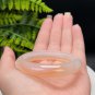 Madagascar Agate Bangle 54MM Icy Pink White Floating Honey Sugar Celestial Eye