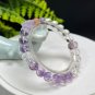 Mix Crystal Beaded Bracelet Gold Swallowing Beast Amethyst Rutilated Quartz Sunstone Ametrine