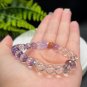 Mix Crystal Beaded Bracelet Gold Swallowing Beast Amethyst Rutilated Quartz Sunstone Ametrine
