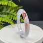 Light Purple Agate Bangle 60+MM Icy Translucent Floating Cinnabar Dotted