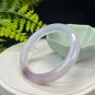 Light Purple Agate Bangle 60+MM Icy Translucent Floating Cinnabar Dotted