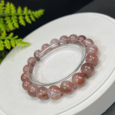 Alxa Agate Beaded Bracelet 10.5mm Porcelain Luster Fragmentary Crystallization