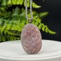 Yanyuan Agate Pendant Necklace Matte Pink Purple Hand Carved Peony Butterfly 盐源玛瑙