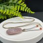 Yanyuan Agate Pendant Necklace Matte Pink Purple Hand Carved Peony Butterfly çæºçç