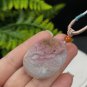 Yanyuan Agate Pendant Necklace Matte Pink Purple Green Hand Carved Carps Lotus &ccedil;��&aelig;&ordm;�&ccedil;��&ccedil;��