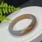 Madagascar Agate Bangle 53MM Icy Translucent Gradient Honey Sugar Gray