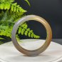 Madagascar Agate Bangle 53MM Icy Translucent Gradient Honey Sugar Gray