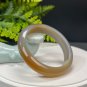 Madagascar Agate Bangle 53MM Icy Translucent Gradient Honey Sugar Gray