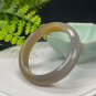 Madagascar Agate Bangle 53MM Icy Translucent Gradient Honey Sugar Gray