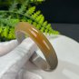 Madagascar Agate Bangle 53MM Icy Translucent Gradient Honey Sugar Gray