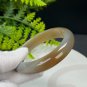 Madagascar Agate Bangle 53MM Icy Translucent Gradient Honey Sugar Gray