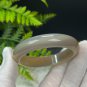 Madagascar Agate Bangle 53MM Icy Translucent Gradient Honey Sugar Gray