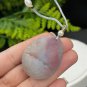 Yanyuan Agate Pendant Necklace Matte Pink Purple Hand Carved Deer Butterfly Flowers