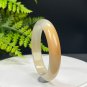 Light Champagne Gray Agate Bangle 53MM Icy Translucent Cream-colored Celestial Eye