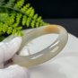 Light Champagne Gray Agate Bangle 53MM Icy Translucent Cream-colored Celestial Eye