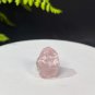 Raw Hibiscus Rose Quartz Ring Adjustable Freeform Silver S925 Handmade