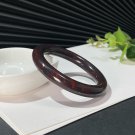 Rosa Iddingsite Bangle Bracelet 56+MM Dark Red Floating Flowers Round