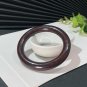 Rosa Iddingsite Bangle Bracelet 56+MM Dark Red Floating Flowers Round