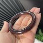 Rosa Iddingsite Bangle Bracelet 56+MM Dark Red Floating Flowers Round