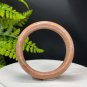 Pink Fossilized Coral Bangle 57MM Porcelain Luster Jadeification Big Flowers Phoenix Tail