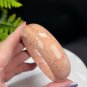 Pink Fossilized Coral Bangle 57MM Porcelain Luster Jadeification Big Flowers Phoenix Tail