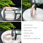 Madagascar Agate Bangle 58+MM Icy Pink White Floating Orange Celestial Eye
