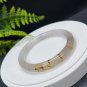 Madagascar Agate Bangle 64MM Icy Translucent Floating Flowers Light Gray Round