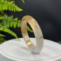 Champagne Golden Agate Bangle 54MM Icy Translucent Dragon Scales Pattern