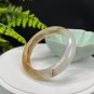 Champagne Golden Agate Bangle 54MM Icy Translucent Dragon Scales Pattern
