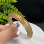 Champagne Golden Agate Bangle 54MM Icy Translucent Dragon Scales Pattern