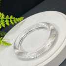 White Crystal Bangle 58MM Flake Ice Transparent Round