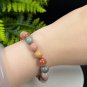 Alxa Agate Beaded Bracelet 10mm Porcelain Luster Jadeification Multicolored