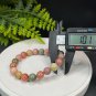 Alxa Agate Beaded Bracelet 10mm Porcelain Luster Jadeification Multicolored