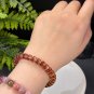 Red Agate Beaded Bracelet Icy Translucent Clean Cornucopia Straight Cut Barrel Beads Stacking